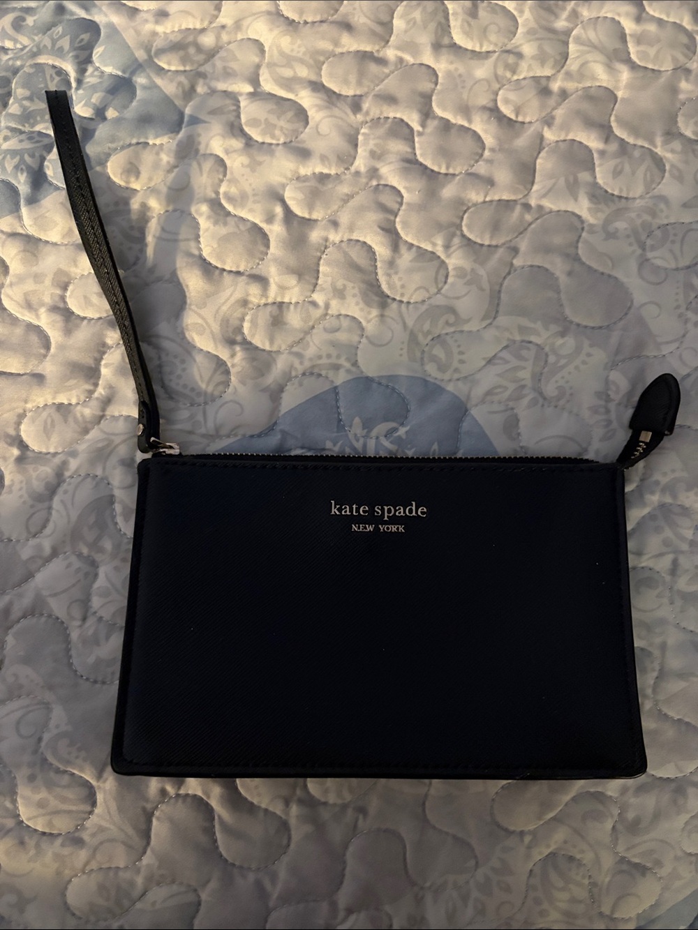 kate spade Black Saffiano Wristlet Pouch